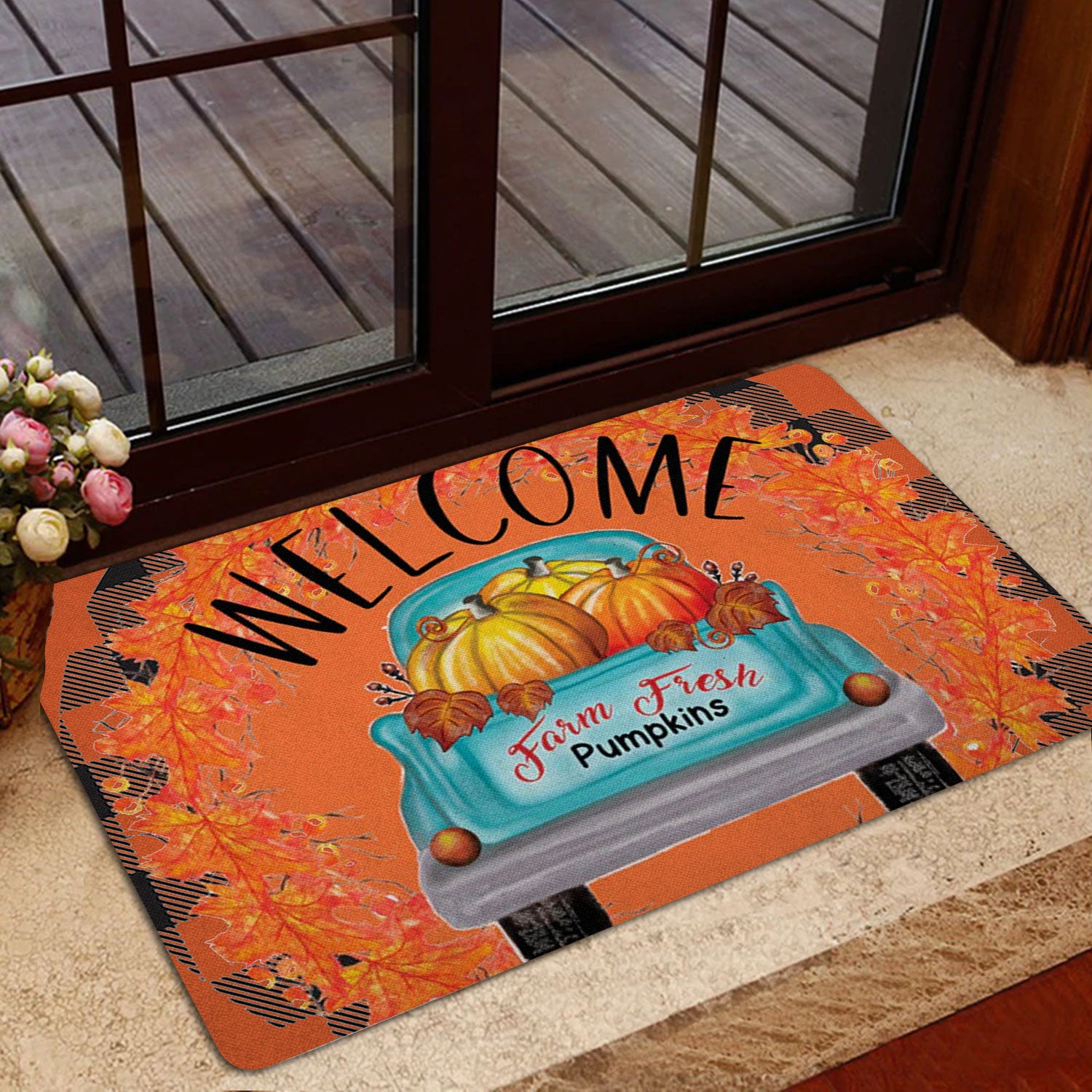 Ohaprints-Doormat-Outdoor-Indoor-Farm-Truck-Autumn-Pumpkin-Happy-Fall-Y'All-Thanksgiving-Day-Rubber-Door-Mat-1764-