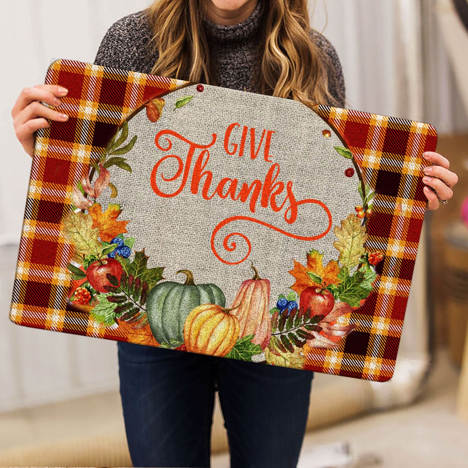 Ohaprints-Doormat-Outdoor-Indoor-Pumpkin-Givethanks-Happy-Fall-Y'All-Thanksgiving-Day-Autumn-Rubber-Door-Mat-1765-