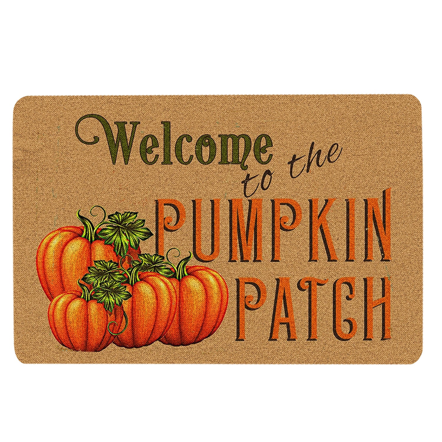 Ohaprints-Doormat-Outdoor-Indoor-Welcome-To-The-Pumpkin-Patch-Happy-Fall-Yall-Thanksgiving-Autumn-Rubber-Door-Mat-1768-18'' x 30''