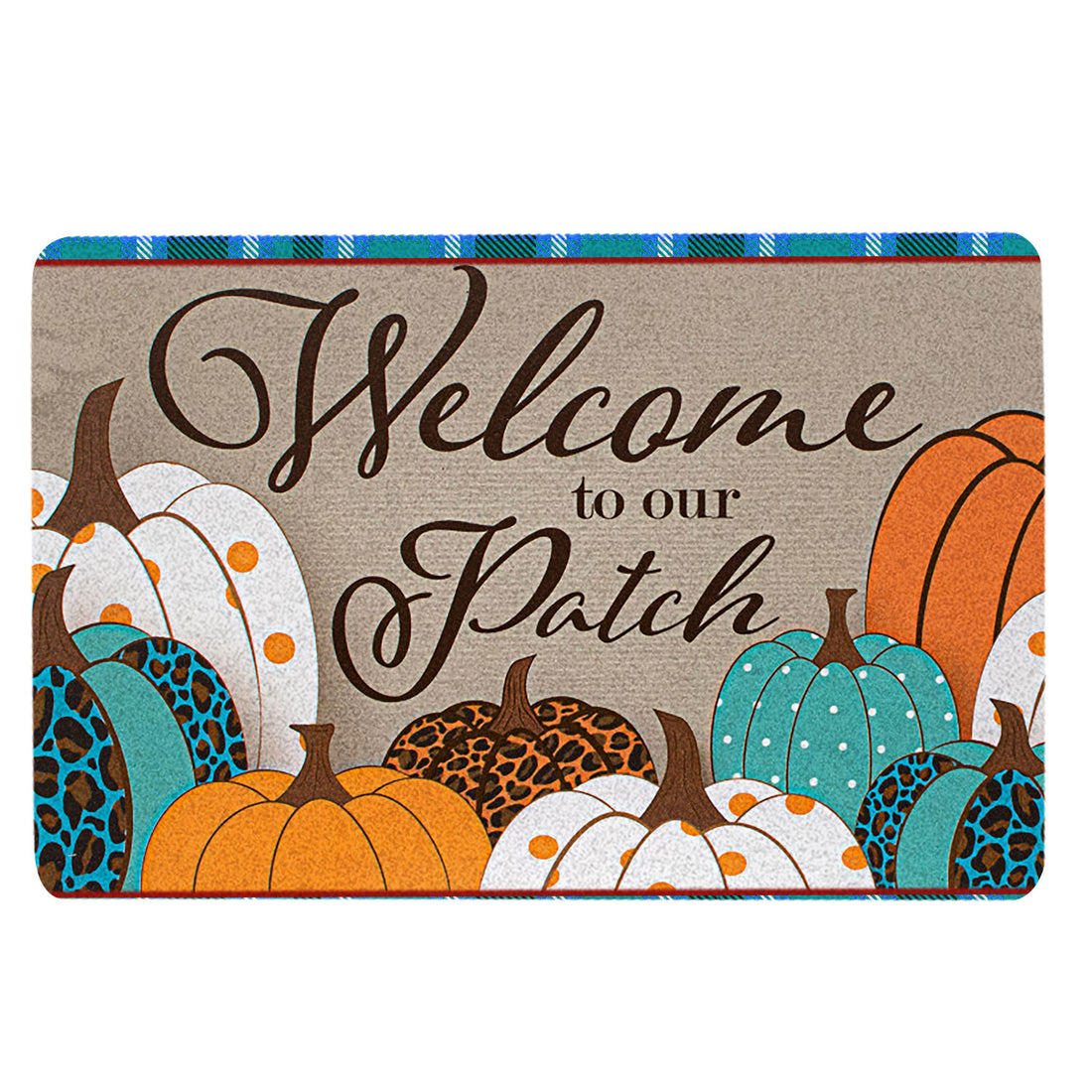 Ohaprints-Doormat-Outdoor-Indoor-Welcome-To-Our-Patch-Happy-Fall-Y'All-Thanksgiving-Day-Autumn-Rubber-Door-Mat-1769-18'' x 30''