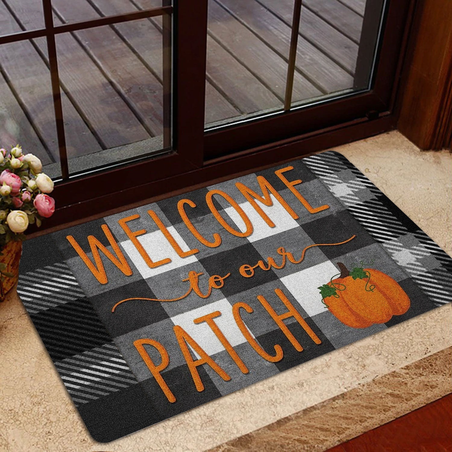 Ohaprints-Doormat-Outdoor-Indoor-Welcome-To-Our-Patch-Pumpkin-Happy-Fall-Y'All-Thanksgiving-Day-Rubber-Door-Mat-1770-