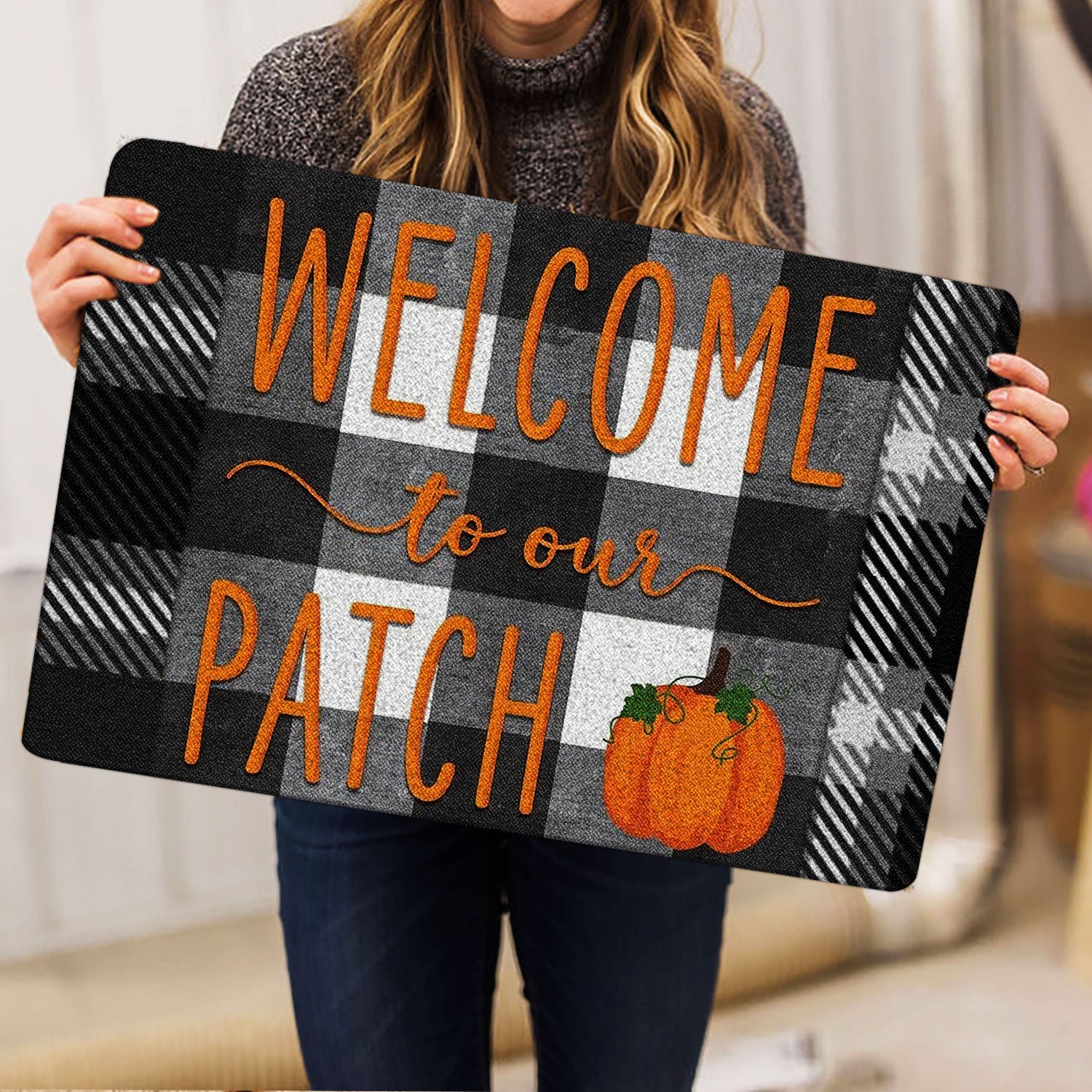 Ohaprints-Doormat-Outdoor-Indoor-Welcome-To-Our-Patch-Pumpkin-Happy-Fall-Y'All-Thanksgiving-Day-Rubber-Door-Mat-1770-