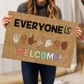 Ohaprints-Doormat-Outdoor-Indoor-Everyone-Is-Welcome-Support-Lgbt-Lgbtq-Black-Equality-Brown-Rubber-Door-Mat-835-