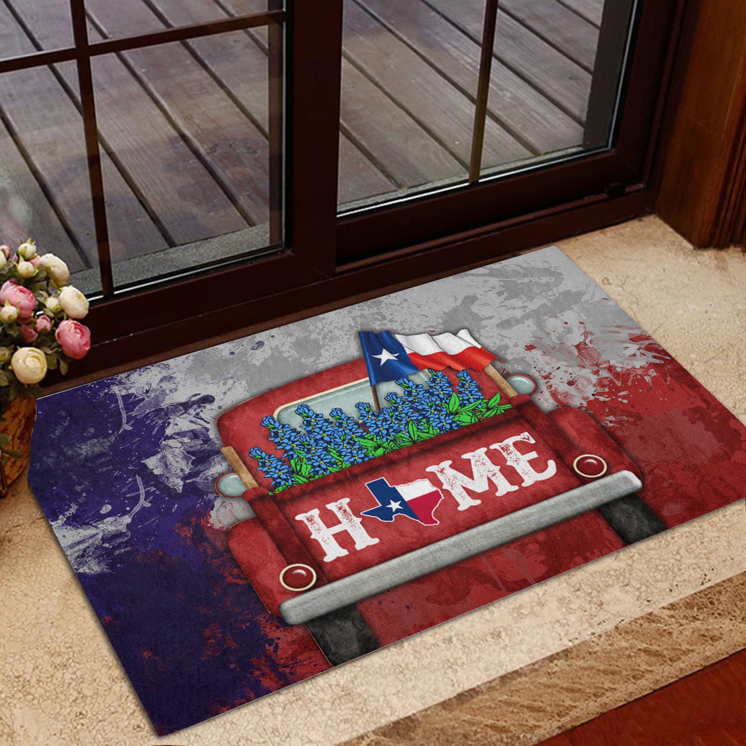 Ohaprints-Doormat-Outdoor-Indoor-Truck-Welcome-Home-Texas-Flag-Bluebonnet-Wild-West-Cowboy-Rubber-Door-Mat-477-