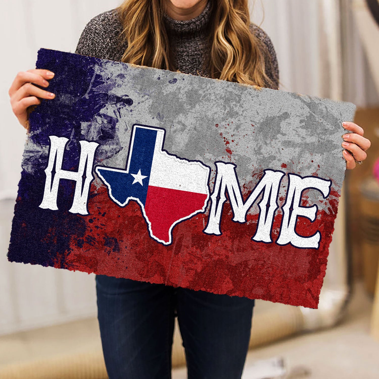 Ohaprints-Doormat-Outdoor-Indoor-Welcome-Home-Texas-Flag-Map-Bluebonnet-Wild-West-Cowboy-Cowgirl-Rubber-Door-Mat-837-