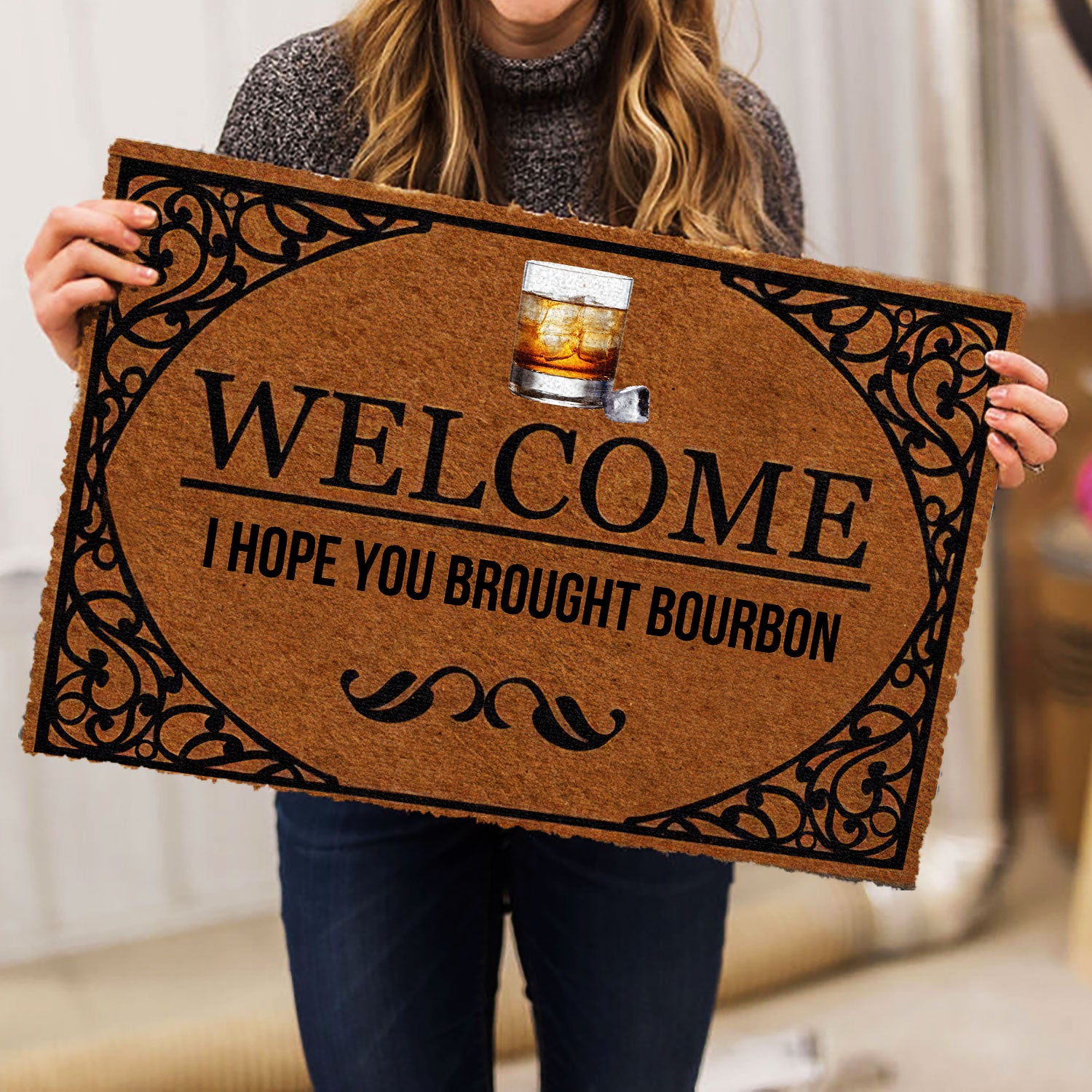 Ohaprints-Doormat-Outdoor-Indoor-Welcome-I-Hope-You-Brought-Bourbon-Funny-Unique-Gift-Idea-Rubber-Door-Mat-838-