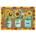 Ohaprints-Doormat-Outdoor-Indoor-Sunflower-Jars-Floral-Home-Sweet-Home-Brown-Housewarming-Gift-Rubber-Door-Mat-844-18'' x 30''