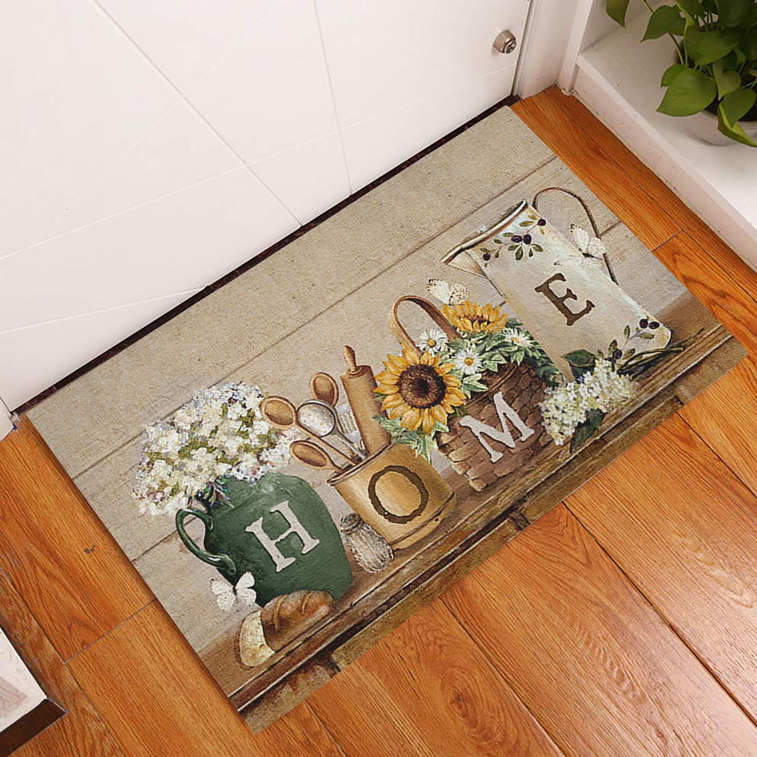 Ohaprints-Doormat-Outdoor-Indoor-Sunflower-Jars-Floral-Welcome-Home-Brown-Housewarming-Gift-Rubber-Door-Mat-849-