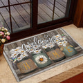 Ohaprints-Doormat-Outdoor-Indoor-Daisy-Flower-Jars-Hummingbird-Welcome-Home-Brown-Housewarming-Rubber-Door-Mat-860-