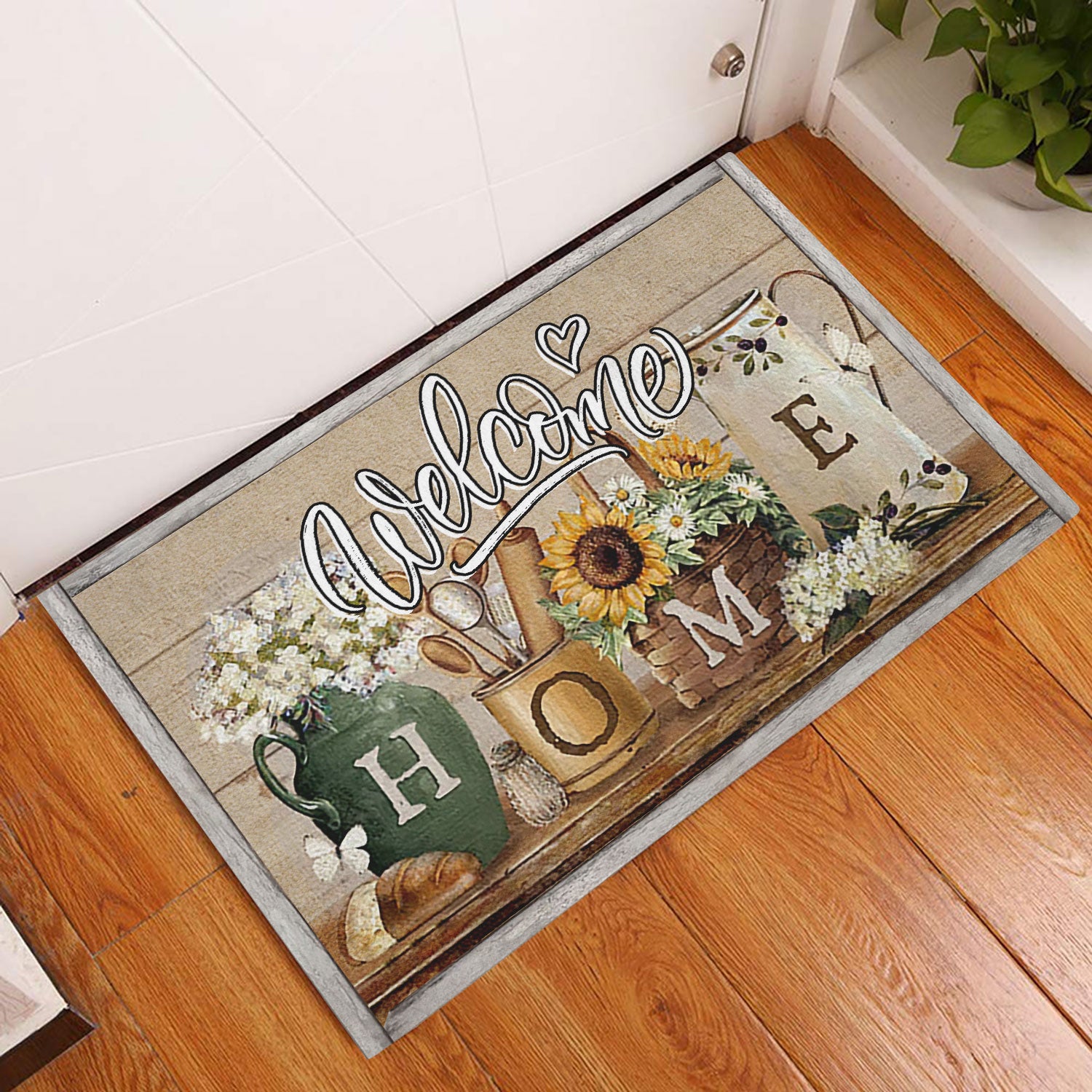 Ohaprints-Doormat-Outdoor-Indoor-Sunflower-Jars-Floral-Welcome-Home-Kitchen-Housewarming-Gift-Rubber-Door-Mat-862-