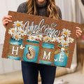 Ohaprints-Doormat-Outdoor-Indoor-Daisy-Flower-Blue-Jars-Floral-Welcome-Home-Brown-Housewarming-Rubber-Door-Mat-863-