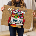 Ohaprints-Doormat-Outdoor-Indoor-Red-Truck-Flower-Juice-Welcome-Home-Gift-For-Housewarming-Brown-Rubber-Door-Mat-866-