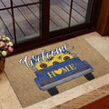 Ohaprints-Doormat-Outdoor-Indoor-Navy-Truck-Sunflower-Welcome-Home-Gift-For-Housewarming-Brown-Rubber-Door-Mat-867-