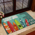 Ohaprints-Doormat-Outdoor-Indoor-Surfing-Surfboard-Life-Is-A-Wave-Beach-Life-Hello-Summer-Blue-Rubber-Door-Mat-870-