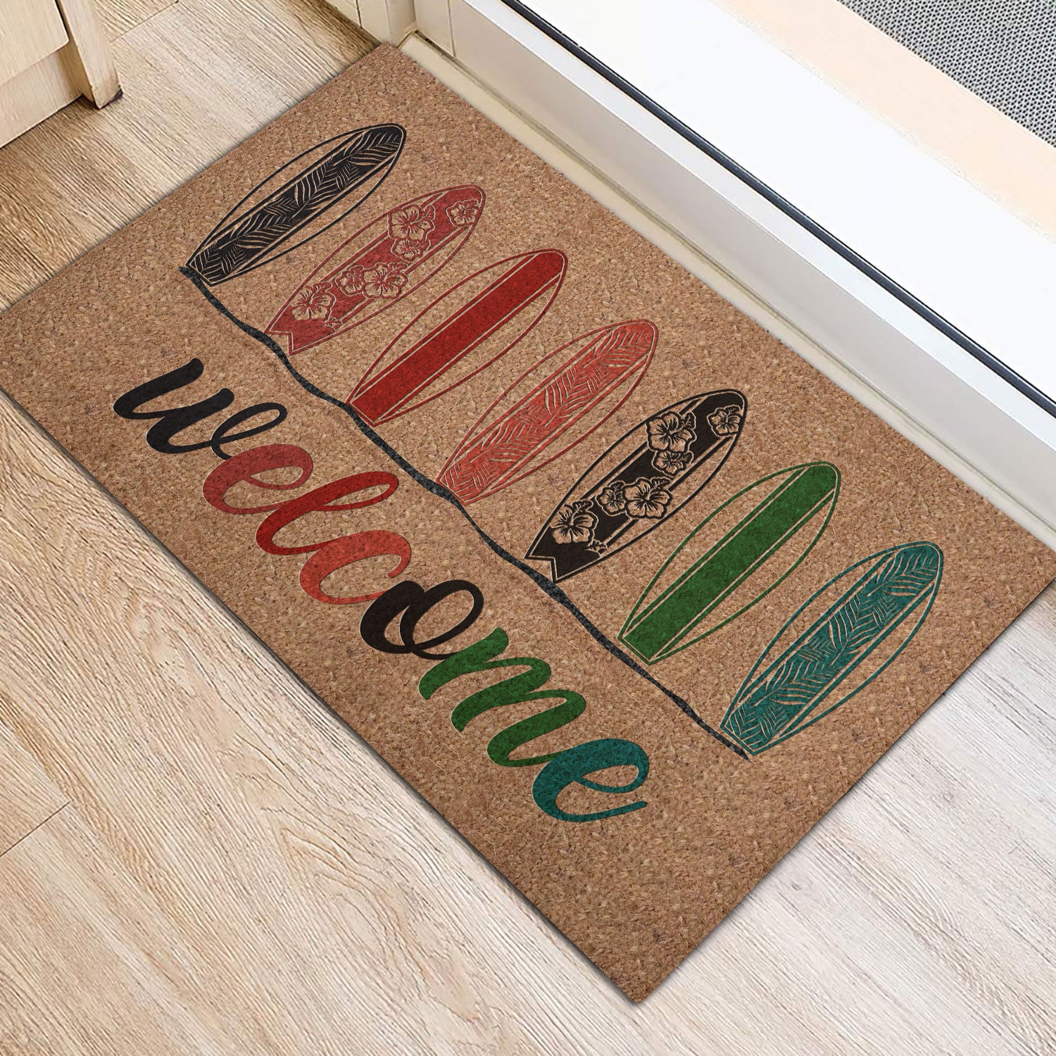 Welcome Sun Summer Doormat, Colorful Doormats