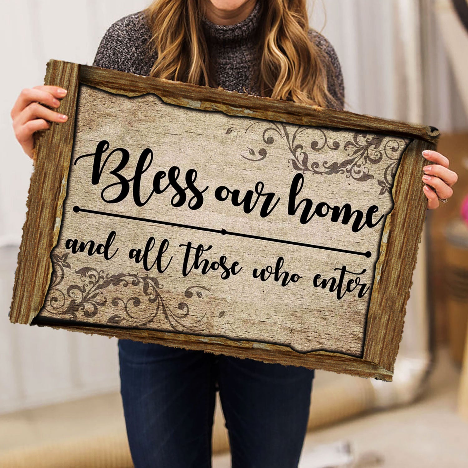 Ohaprints-Doormat-Outdoor-Indoor-Bless-Our-Home-And-All-Those-Who-Enter-Wood-Printed-Pattern-Rubber-Door-Mat-875-