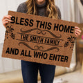 Ohaprints-Doormat-Outdoor-Indoor-Bless-This-Home-And-All-Who-Enter-Brown-Custom-Personalized-Name-Rubber-Door-Mat-877-