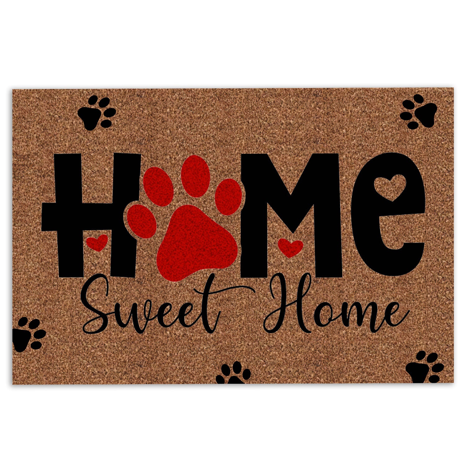 Welcome Pawprint Doormat, Dog Welcome Mat, Gift for Dog Lover, Dog Mom Gift  