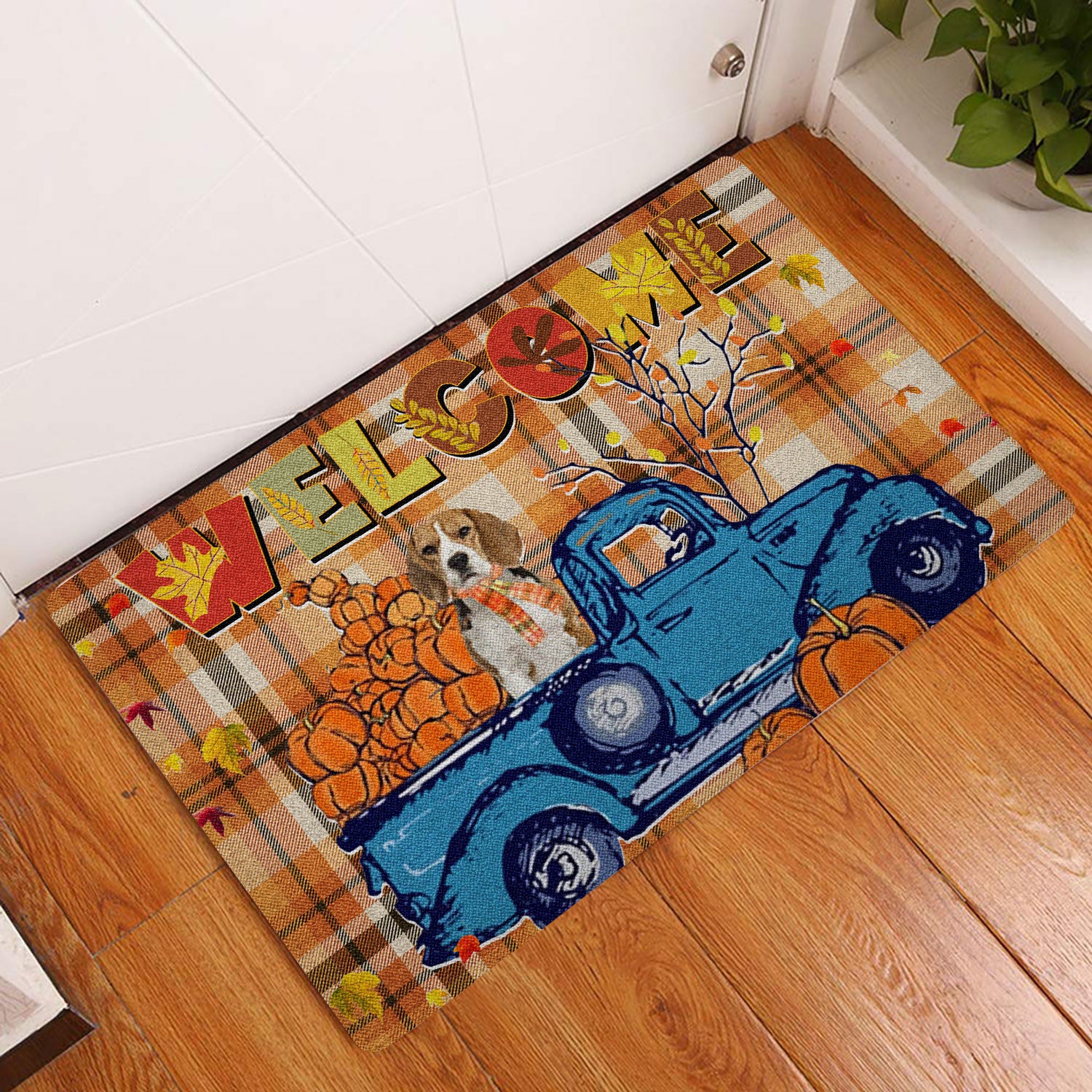 Ohaprints-Doormat-Outdoor-Indoor-Beagle-Pumpkin-Truck-Autumn-Happy-Fall-Y'All-Thanksgiving-Day-Rubber-Door-Mat-1807-