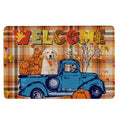 Ohaprints-Doormat-Outdoor-Indoor-Golden-Retriever-Pumpkin-Truck-Autumn-Happy-Fall-Y'All-Rubber-Door-Mat-1811-18'' x 30''