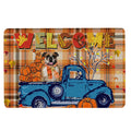 Ohaprints-Doormat-Outdoor-Indoor-English-Bulldog-Pumpkin-Truck-Welcome-Autumn-Happy-Fall-Y'All-Rubber-Door-Mat-1812-18'' x 30''