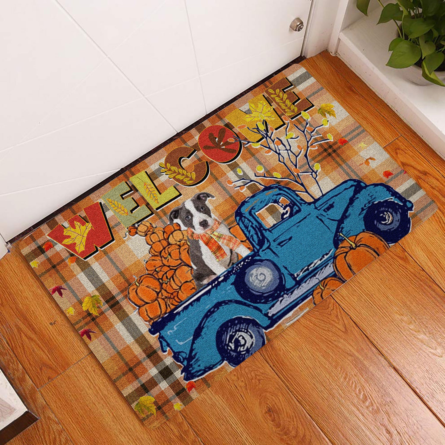 Ohaprints-Doormat-Outdoor-Indoor-Pitbull-Pumpkin-Truck-Autumn-Happy-Fall-Y'All-Thanksgiving-Day-Rubber-Door-Mat-1815-