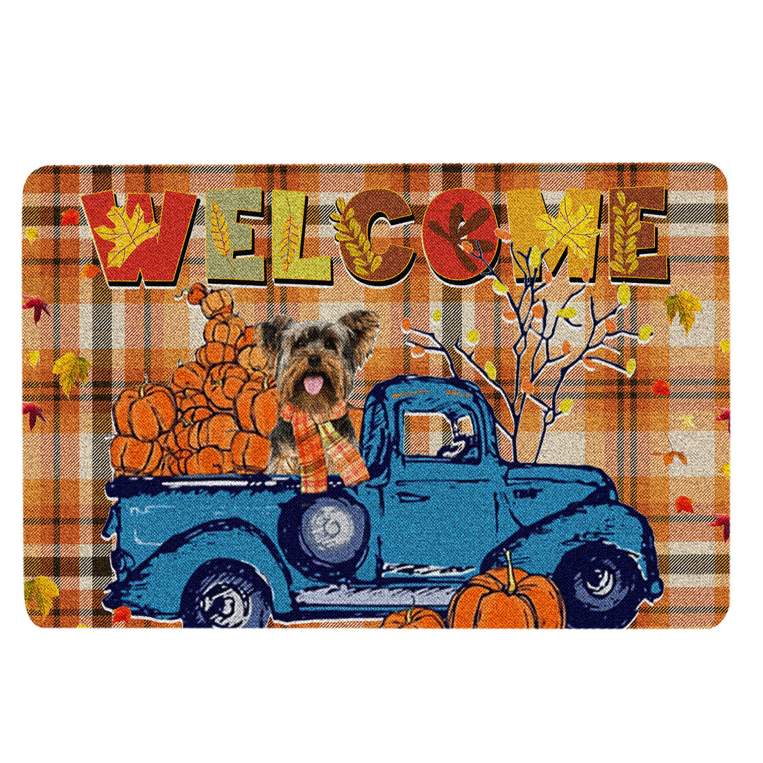 Ohaprints-Doormat-Outdoor-Indoor-Yorkshire-Terrier-Pumpkin-Truck-Autumn-Happy-Fall-Y'All-Rubber-Door-Mat-1820-18'' x 30''