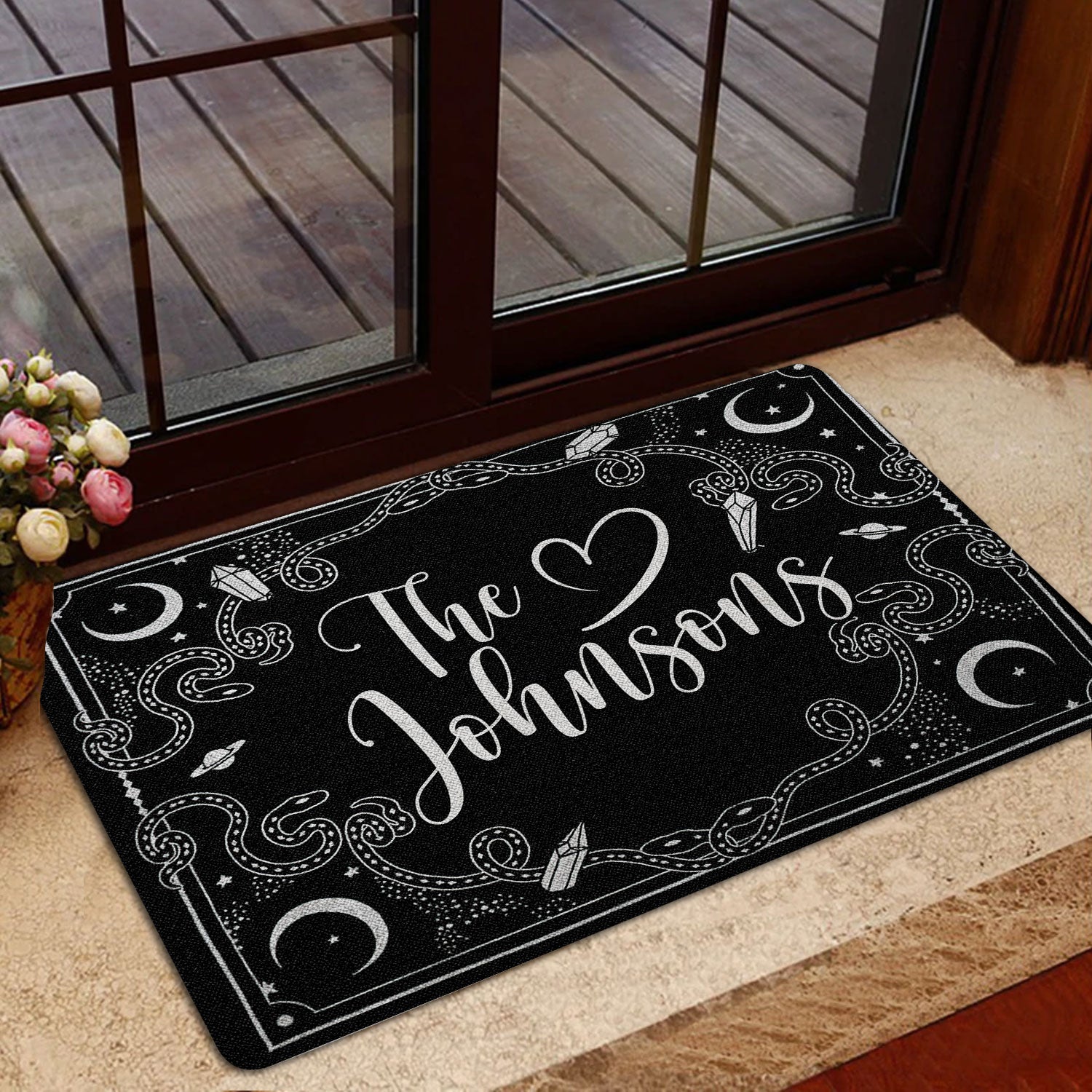 Ohaprints-Doormat-Outdoor-Indoor-Wicca-Witch-Custom-Family-Name-Brown-Custom-Personalized-Name-Rubber-Door-Mat-1878-