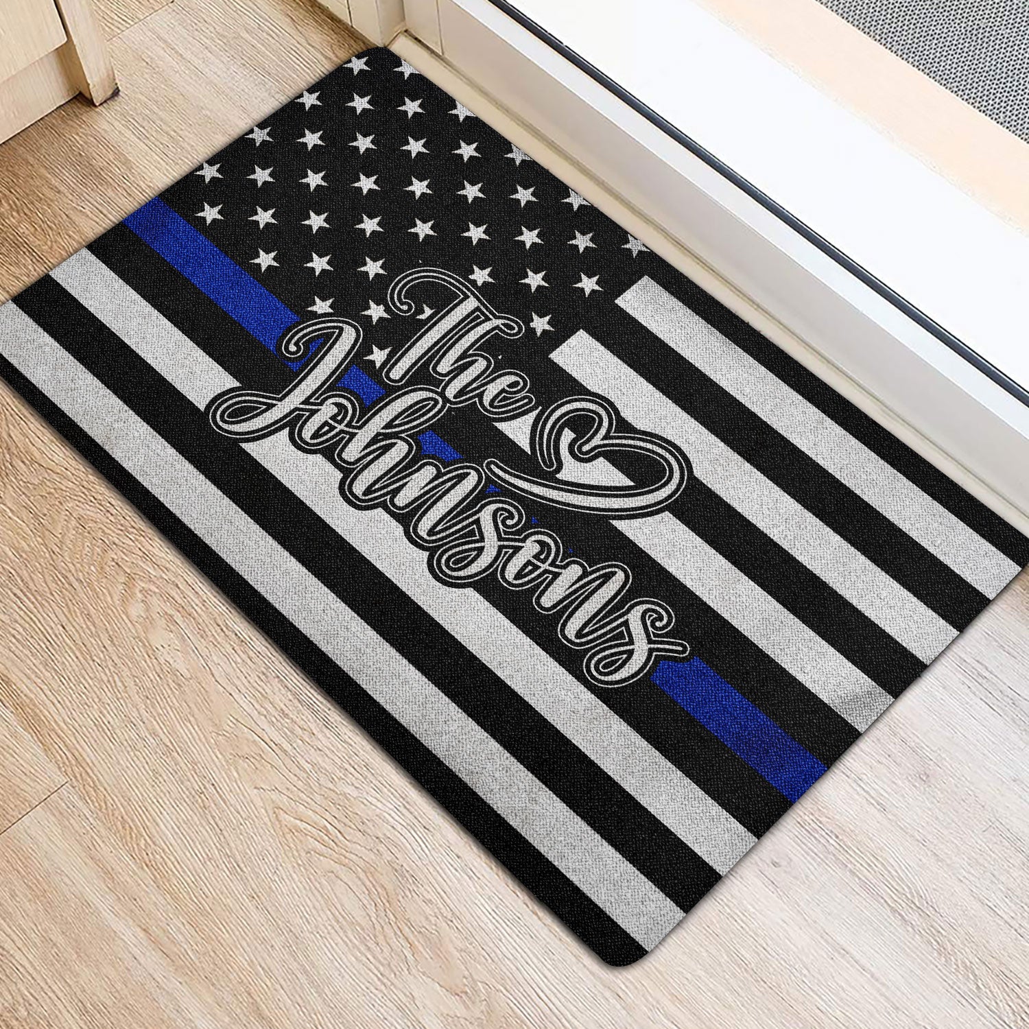 Ohaprints-Doormat-Outdoor-Indoor-Police-Back-The-Blue-Custom-Family-Name-Custom-Personalized-Name-Rubber-Door-Mat-1880-