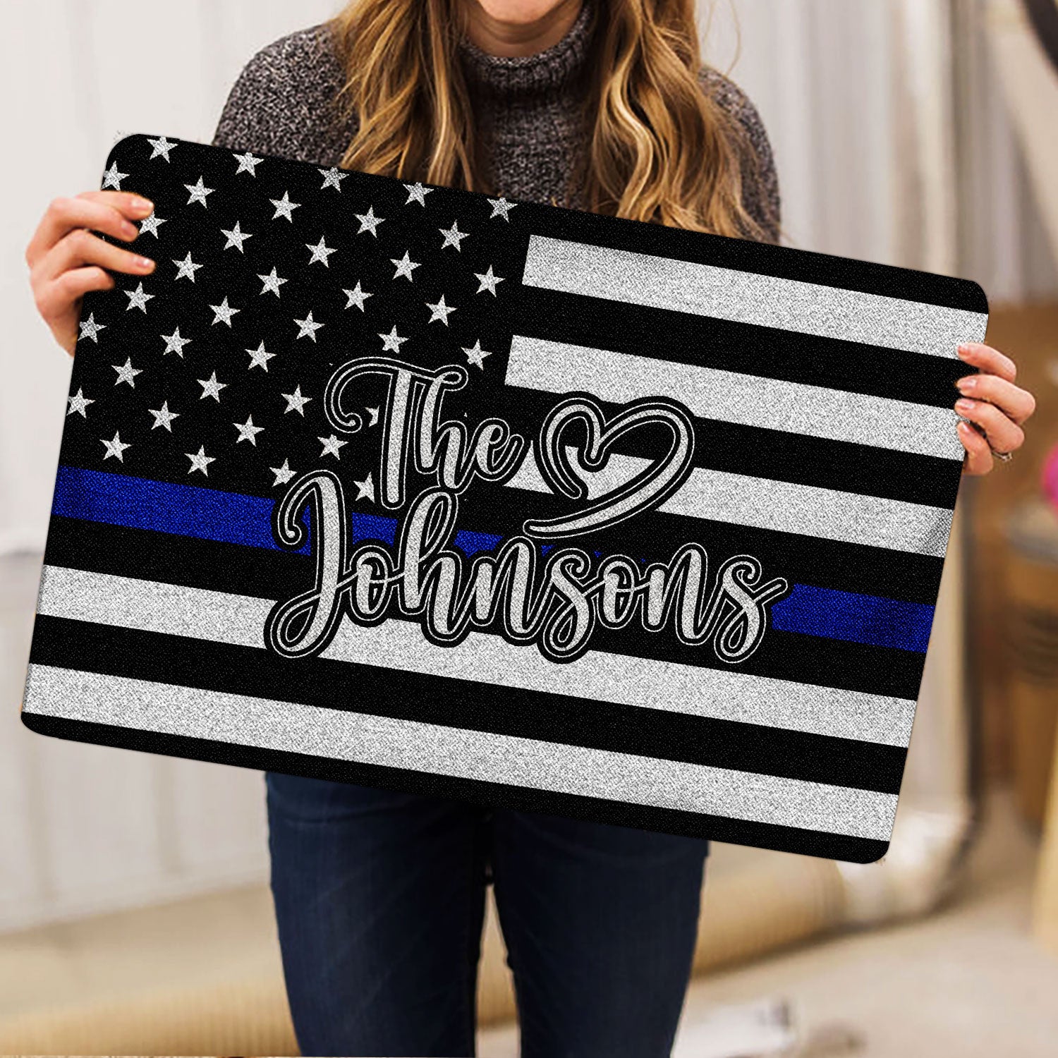 Ohaprints-Doormat-Outdoor-Indoor-Police-Back-The-Blue-Custom-Family-Name-Custom-Personalized-Name-Rubber-Door-Mat-1880-