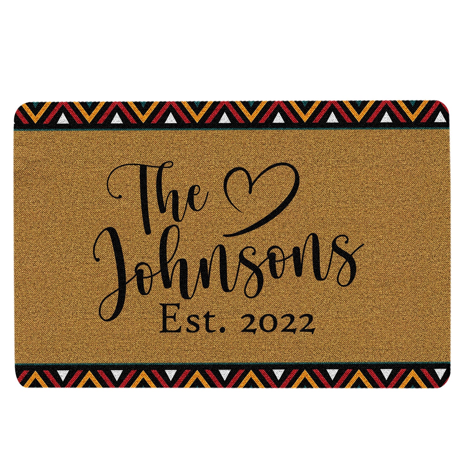 Ohaprints-Doormat-Outdoor-Indoor-African-Afro-Family-Name-Brown-Custom-Personalized-Name-Number-Rubber-Door-Mat-1885-18'' x 30''