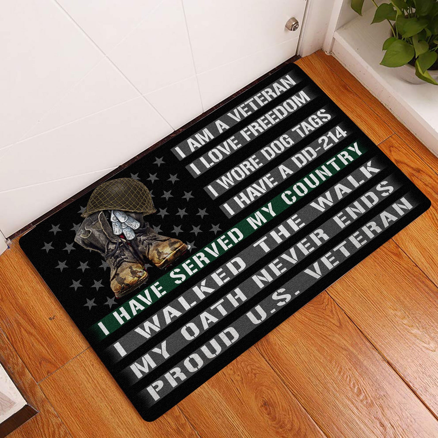 Ohaprints-Doormat-Outdoor-Indoor-Veteran-Proud-US-Veteran-Dd-214-Boots--Hat-Rubber-Door-Mat-1895-