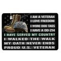 Ohaprints-Doormat-Outdoor-Indoor-Veteran-Proud-US-Veteran-Dd-214-Boots--Hat-Us-Flag-Rubber-Door-Mat-1896-18'' x 30''