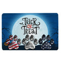 Ohaprints-Doormat-Outdoor-Indoor-Dog-Paw-Trick-Or-Treat-Boo-Pumpkin-Night-Happy-Halloween-Rubber-Door-Mat-1898-18'' x 30''