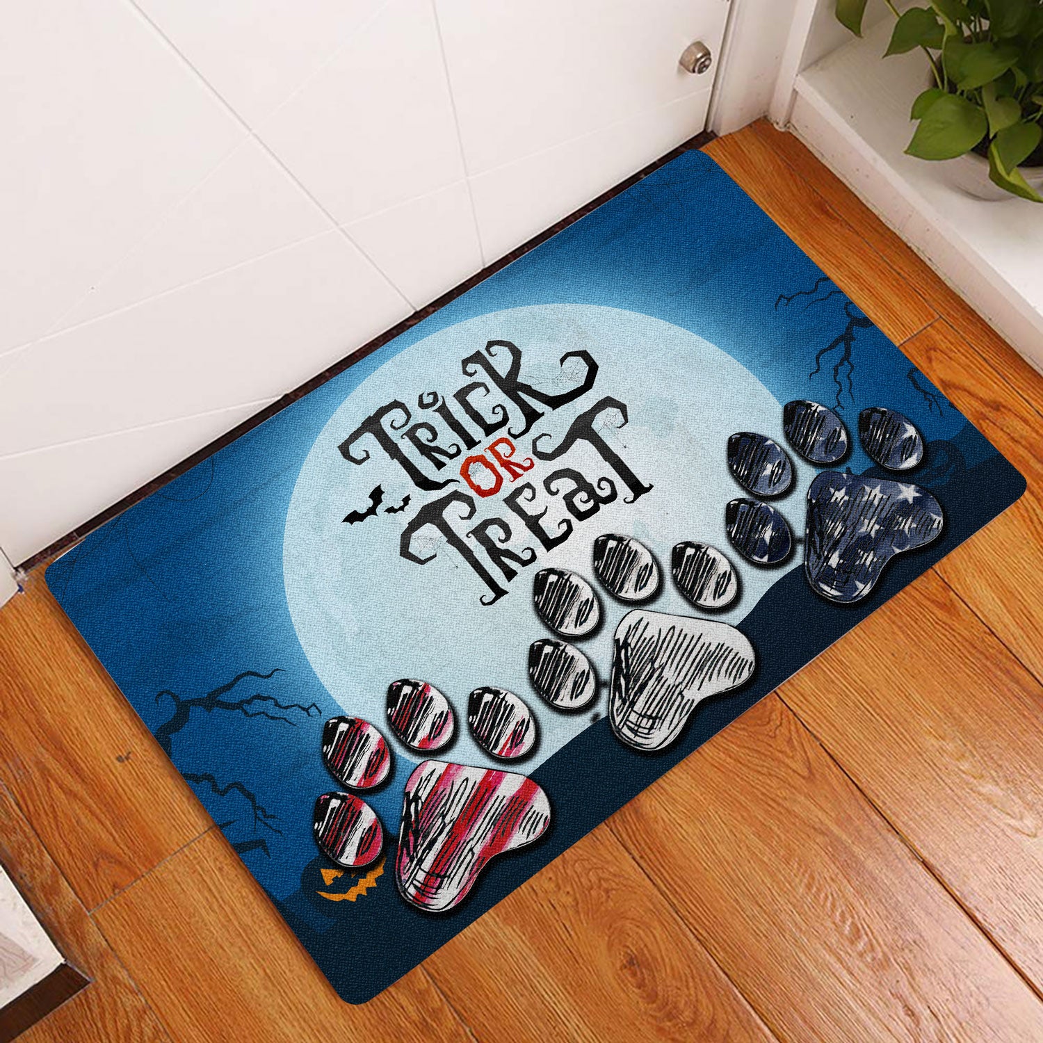 Ohaprints-Doormat-Outdoor-Indoor-Dog-Paw-Trick-Or-Treat-Boo-Pumpkin-Night-Happy-Halloween-Rubber-Door-Mat-1898-