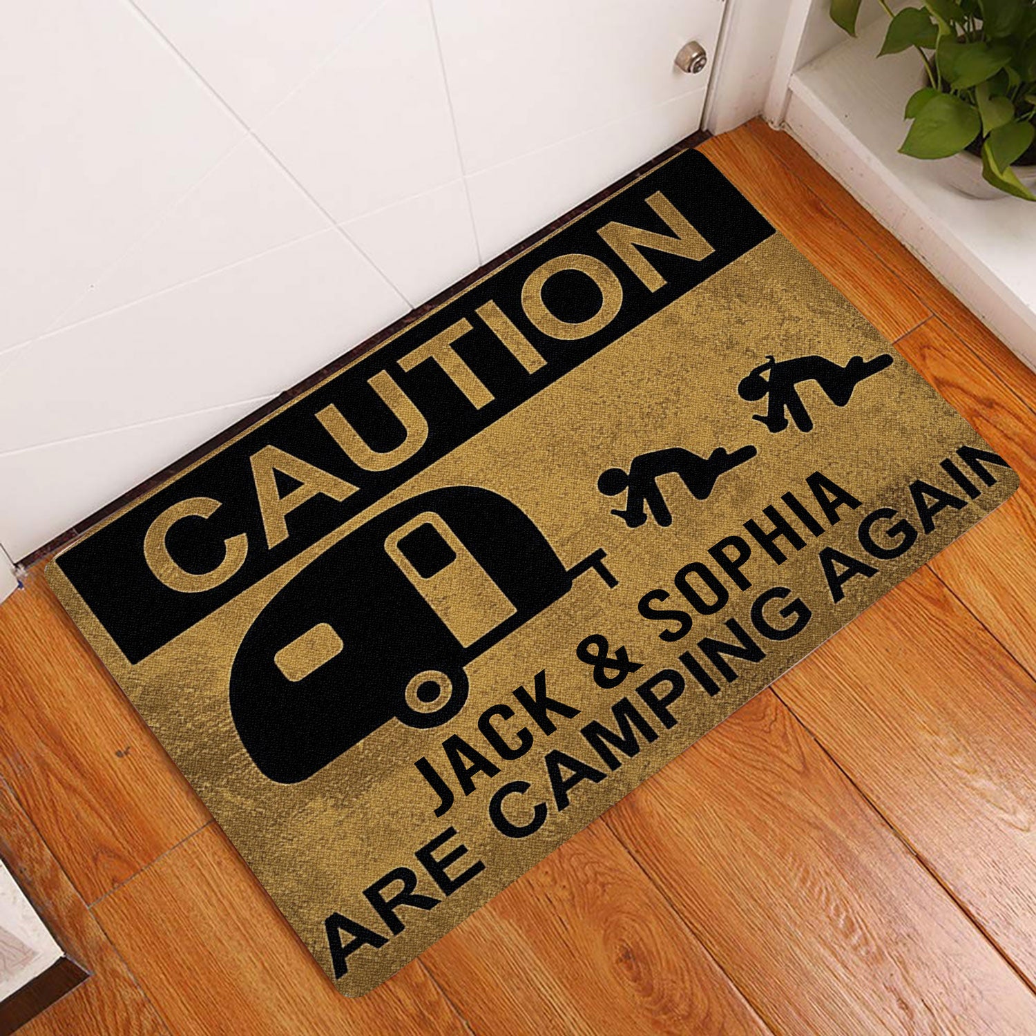 Ohaprints-Doormat-Outdoor-Indoor-Funny-Caution-Camper-Camping-Again-Custom-Personalized-Name-Rubber-Door-Mat-1902-