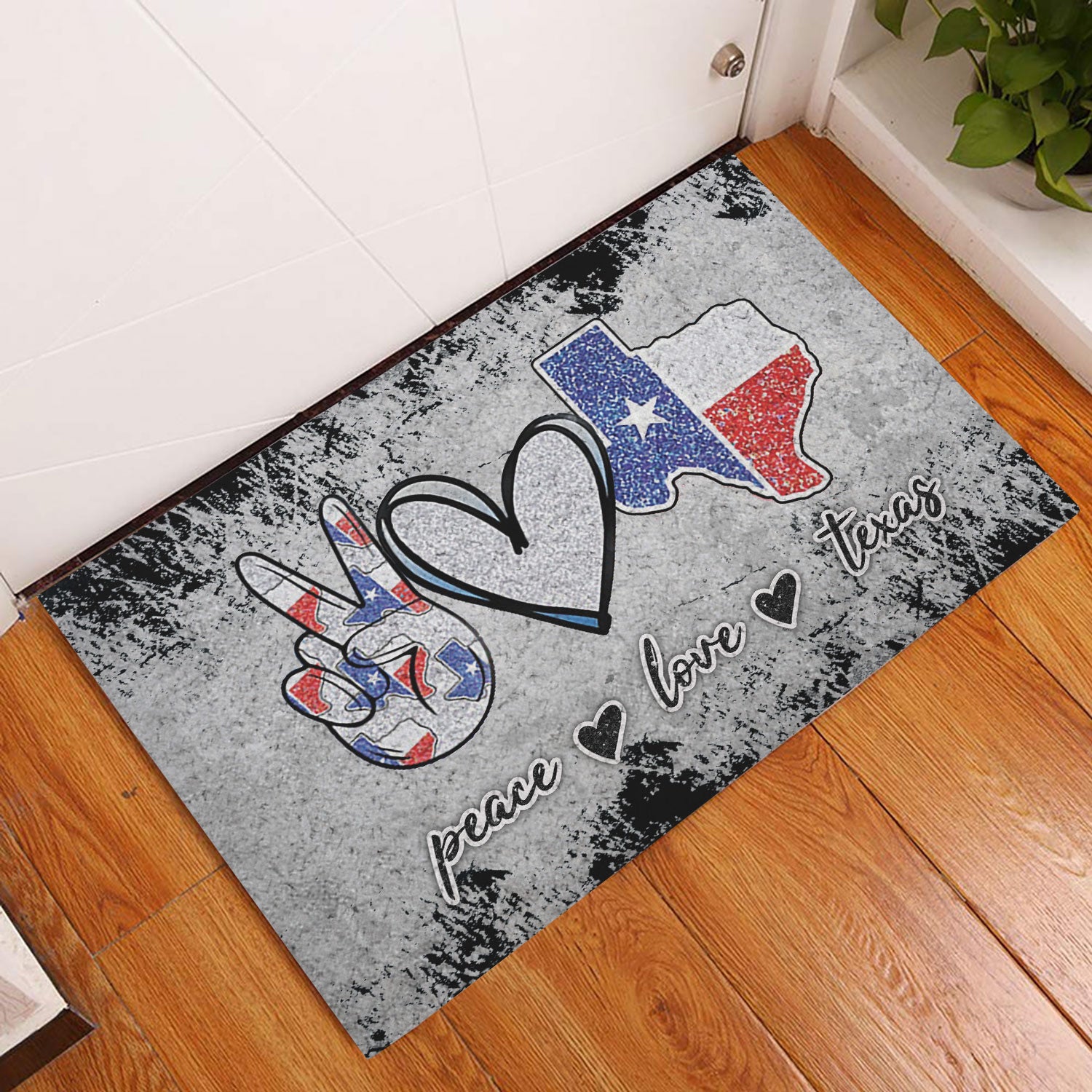 Ohaprints-Doormat-Outdoor-Indoor-Western-Texas-Flag-Peace-Love-Texas-Wild-West-Grey-Pattern-Rubber-Door-Mat-960-