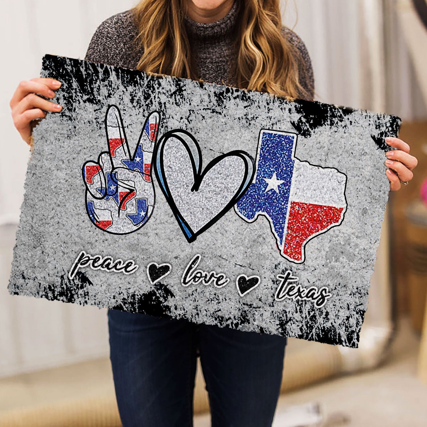 Ohaprints-Doormat-Outdoor-Indoor-Western-Texas-Flag-Peace-Love-Texas-Wild-West-Grey-Pattern-Rubber-Door-Mat-960-