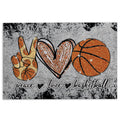 Ohaprints-Doormat-Outdoor-Indoor-Peace-Love-Basketball-Unique-Gift-For-Sport-Lover-Grey-Rubber-Door-Mat-963-18'' x 30''