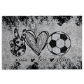 Ohaprints-Doormat-Outdoor-Indoor-Peace-Love-Soccer-Unique-Gift-For-Sport-Lover-Grey-Pattern-Rubber-Door-Mat-964-18'' x 30''