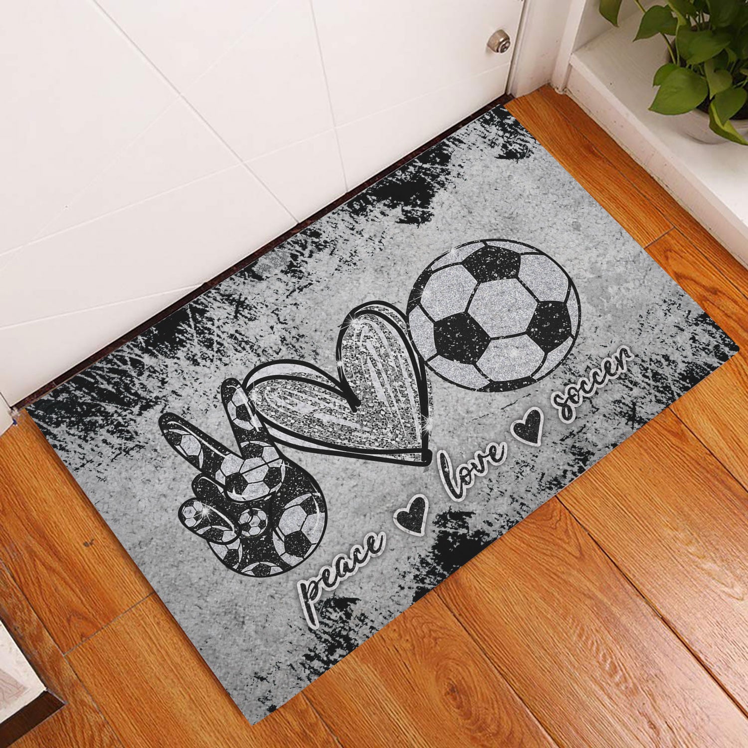 Ohaprints-Doormat-Outdoor-Indoor-Peace-Love-Soccer-Unique-Gift-For-Sport-Lover-Grey-Pattern-Rubber-Door-Mat-964-