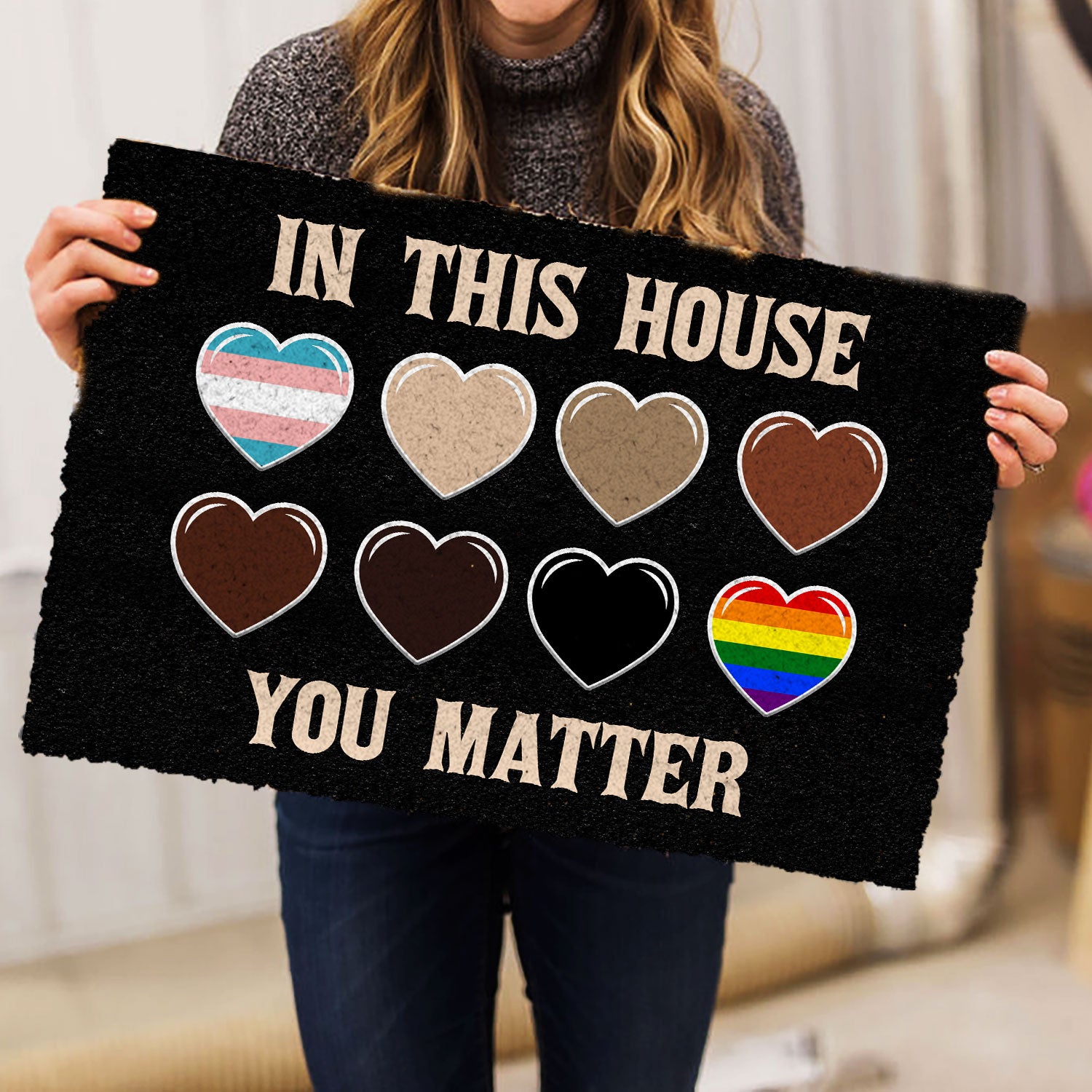 Ohaprints-Doormat-Outdoor-Indoor-Lgbt-Lgbtq-In-This-House-You-Matter-Pride-Love-Is-Love-Rainbow-Rubber-Door-Mat-969-