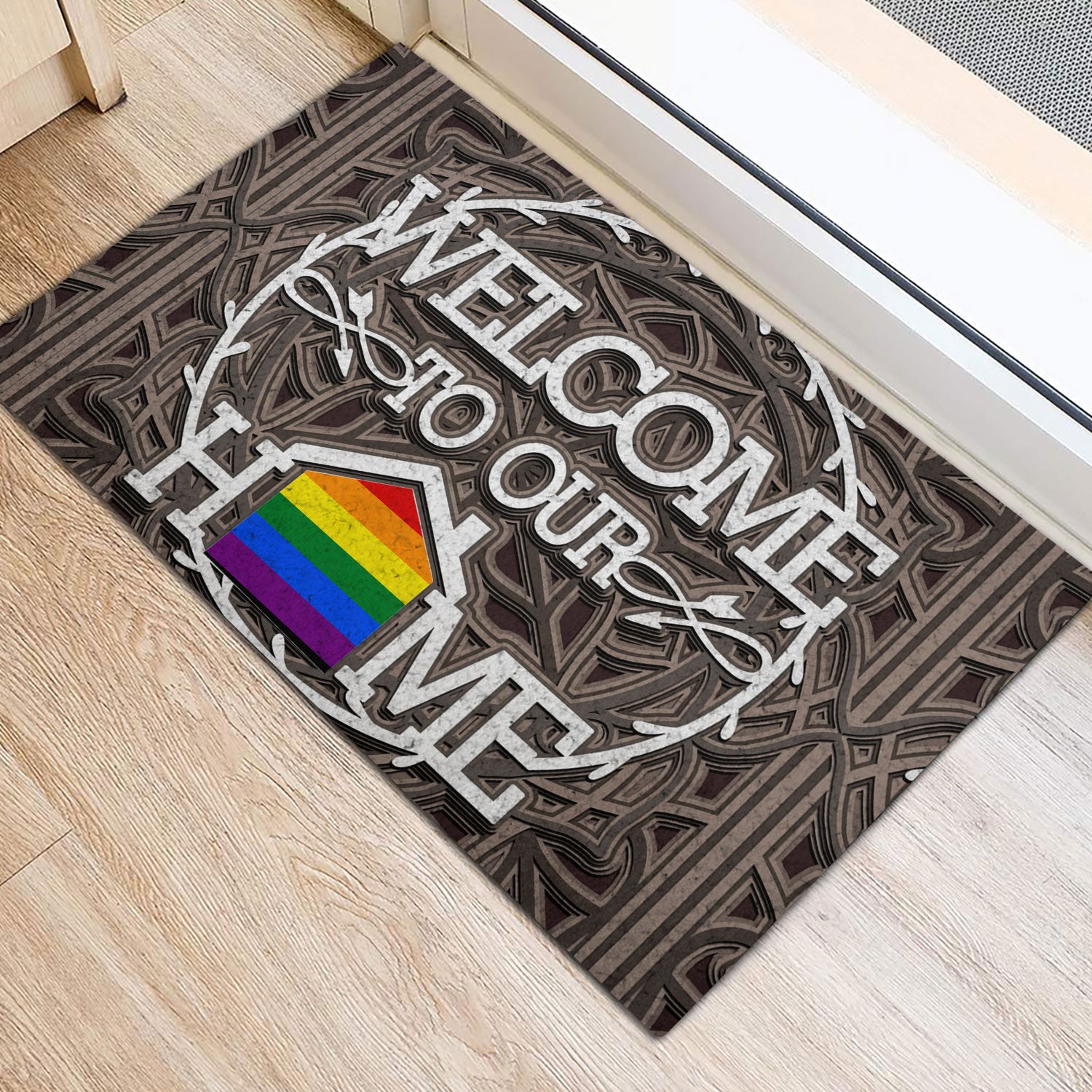 Ohaprints-Doormat-Outdoor-Indoor-Lgbt-Lgbtq-Rainbow-Flag-Welcome-To-Our-Home-Pride-Month-Rubber-Door-Mat-975-