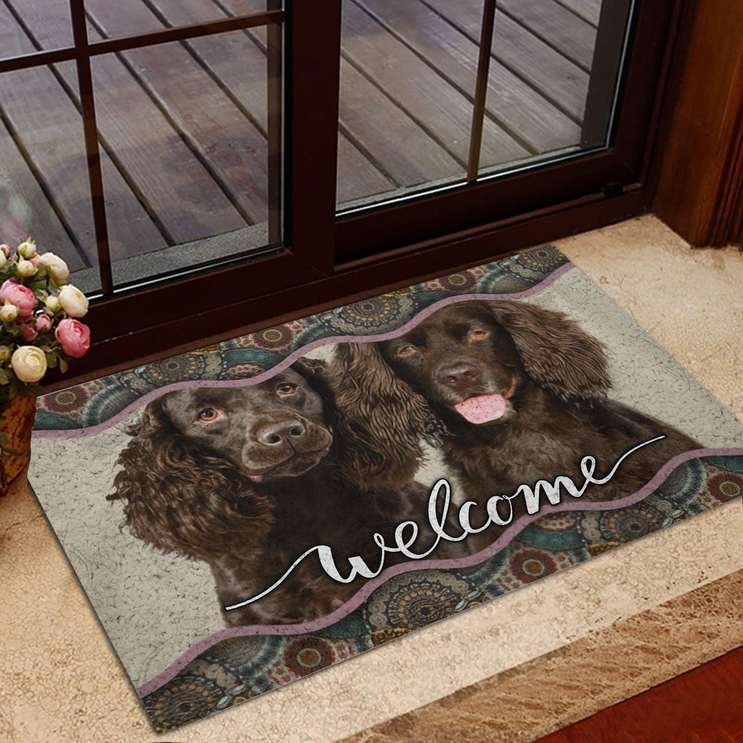 Ohaprints-Doormat-Outdoor-Indoor-Boykin-Spaniel-Mandala-Pattern-Unique-Gift-For-Dog-Puppy-Lover-Rubber-Door-Mat-981-