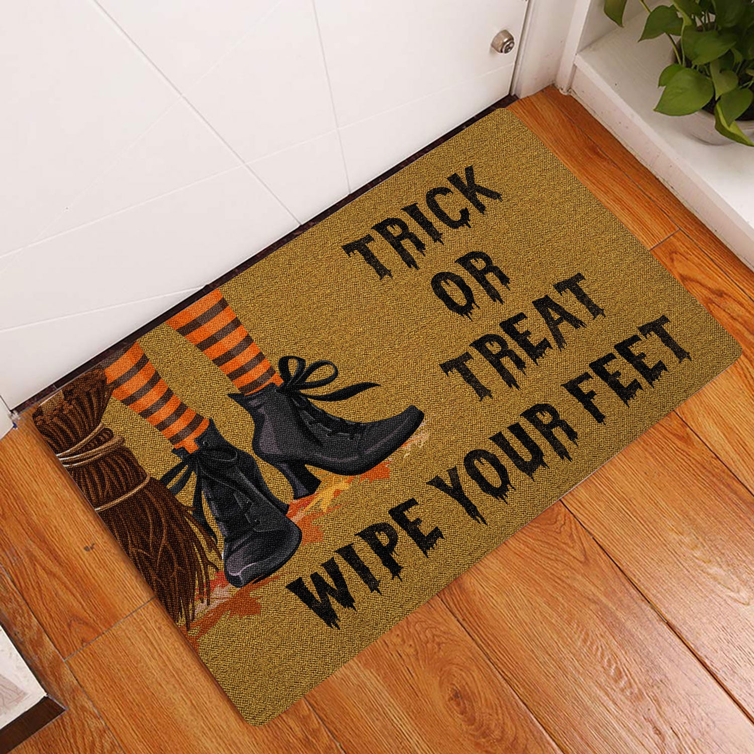 Ohaprints-Doormat-Outdoor-Indoor-Witch-Wicca-Trick-Or-Treat-Wipe-Your-Feet-Happy-Halloween-Rubber-Door-Mat-1941-