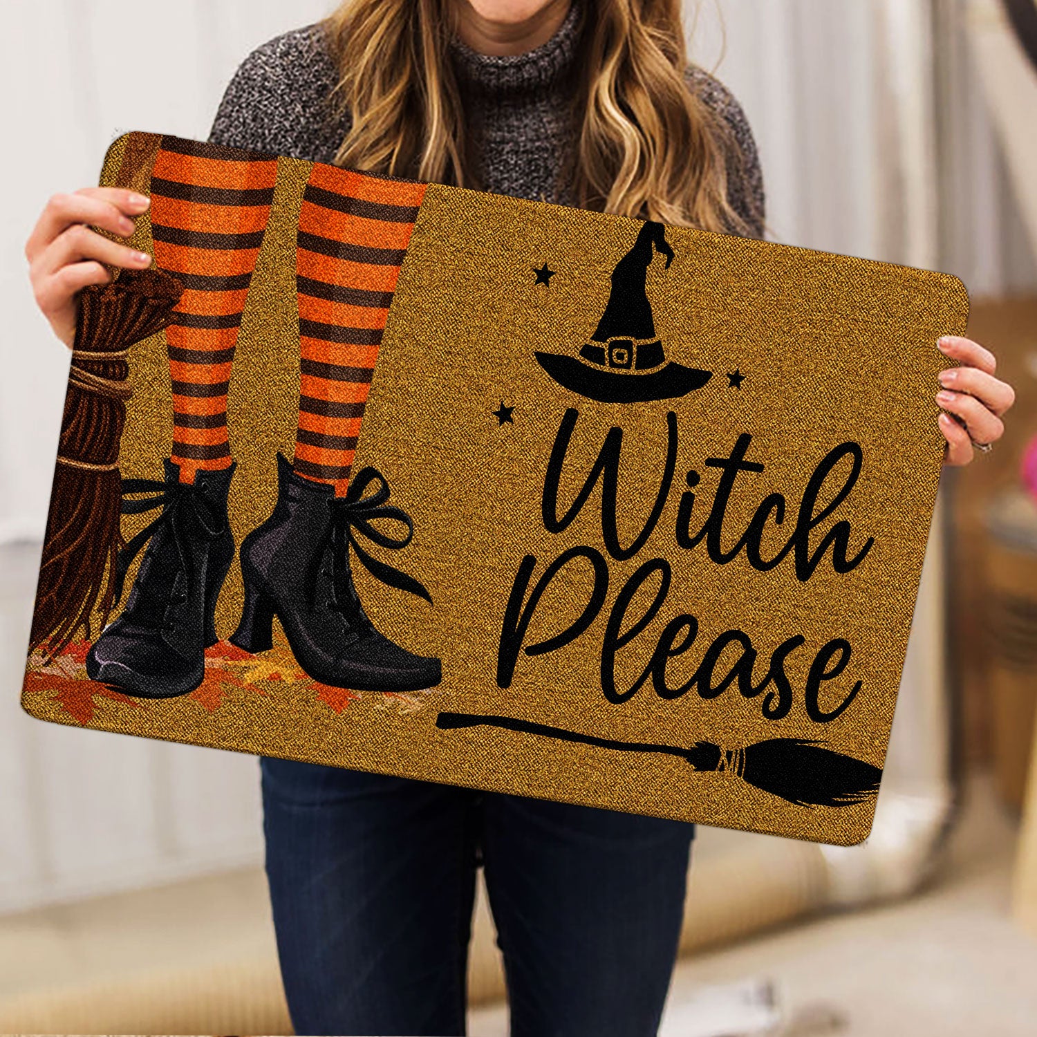 Ohaprints-Doormat-Outdoor-Indoor-Witch-Wicca-Trick-Or-Treat-Witch-Please-Happy-Halloween-Rubber-Door-Mat-1943-