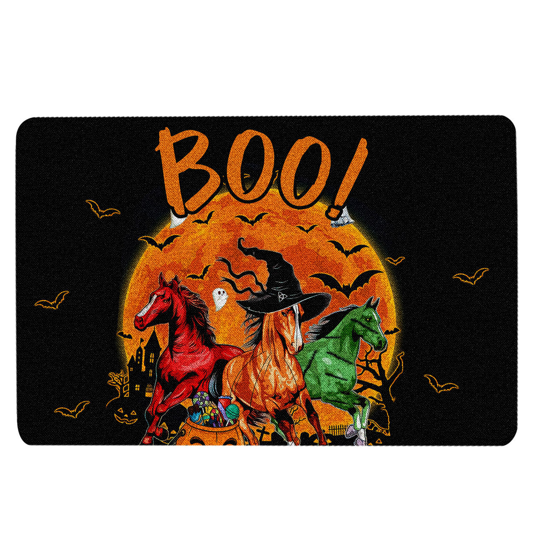 Ohaprints-Doormat-Outdoor-Indoor-Horse-Boo-Trick-Or-Treat-Happy-Halloween-Pumpkin-Moon-Gift-Rubber-Door-Mat-1946-18'' x 30''