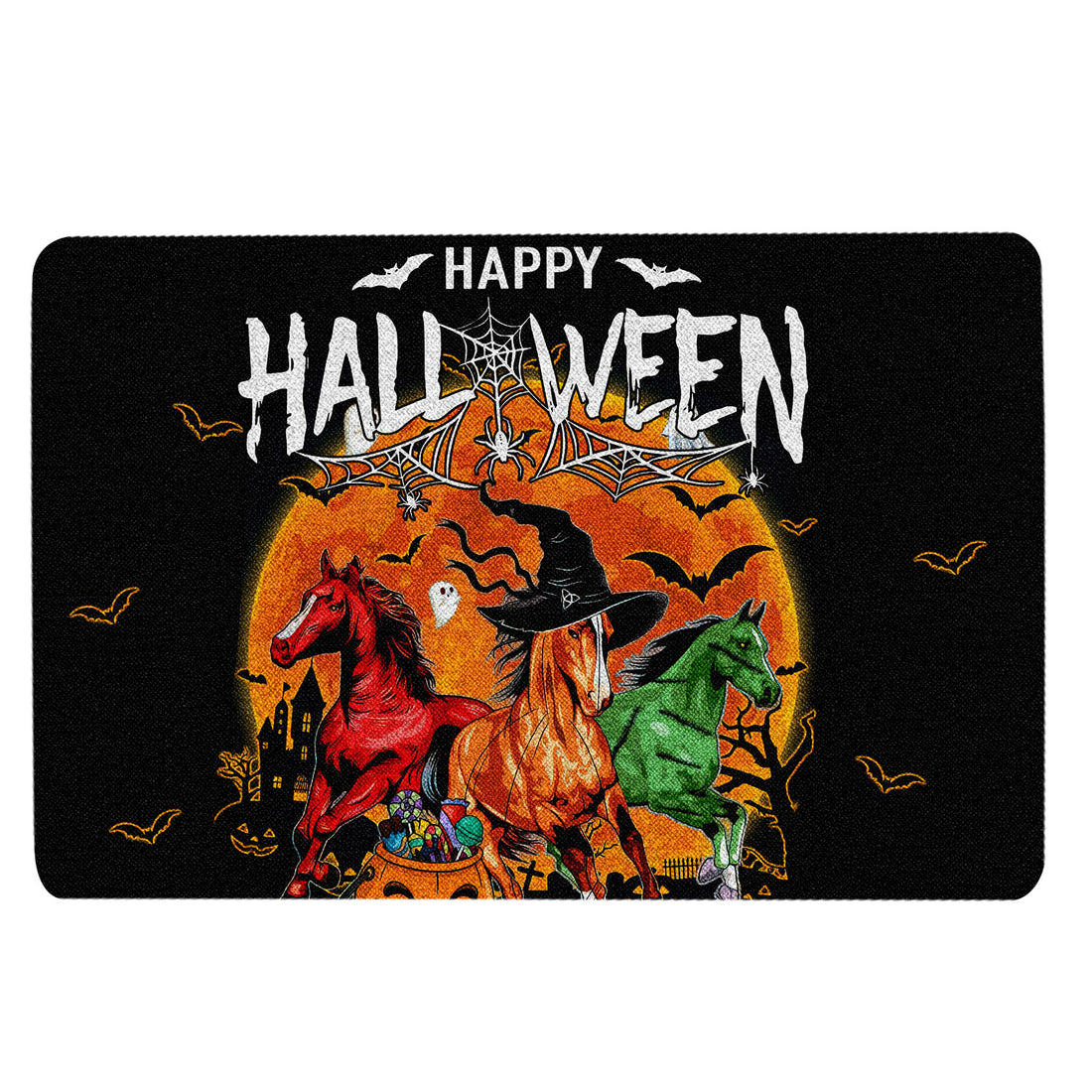Ohaprints-Doormat-Outdoor-Indoor-Horse-Happy-Halloween-Boo-Trick-Or-Treat-Pumpkin-Moon-Gift-Rubber-Door-Mat-1950-18'' x 30''