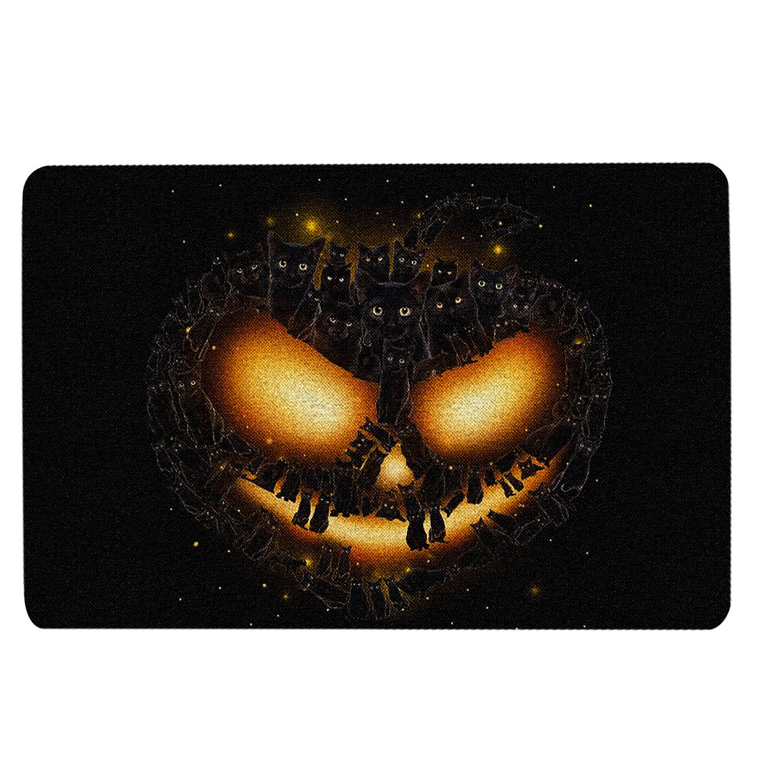 Ohaprints-Doormat-Outdoor-Indoor-Black-Cat-Pumpkin-Happy-Halloween-Boo-Trick-Or-Treat-Moon-Night-Rubber-Door-Mat-1952-18'' x 30''