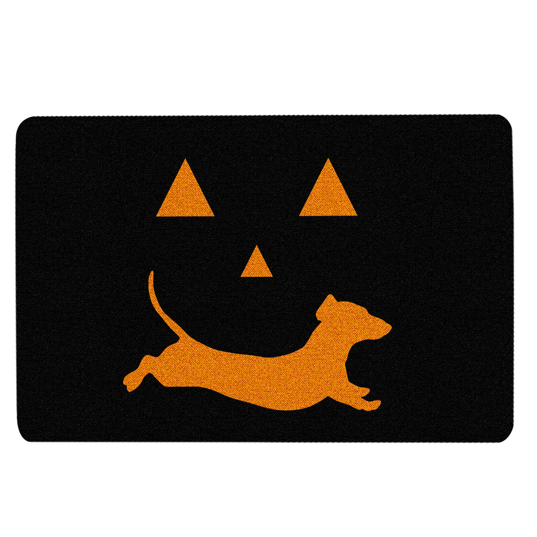 Ohaprints-Doormat-Outdoor-Indoor-Dachshund-Pumpkin-Happy-Halloween-Boo-Trick-Or-Treat-Moon-Night-Rubber-Door-Mat-1954-18'' x 30''